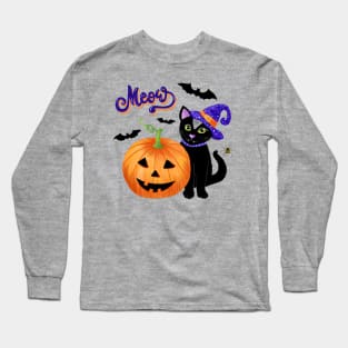 Halloween Cat Long Sleeve T-Shirt